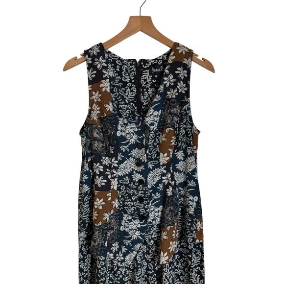 Vintage Jamie Brooke Floral Cottagecore Button Up‎ Vest Jumpsuit Women’s Medium - Picture 4 of 11